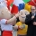 Maskotki EURO 2012 oraz Paweł Adamowicz prezydent Gdańska